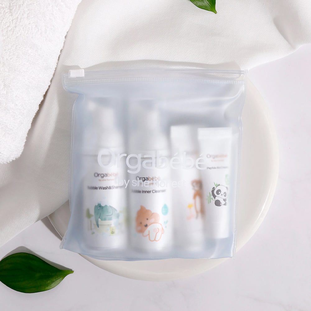 Orgabebe Travel Kit (Wash, Inner Cleanser, Peptide Ato Cream and Creamy Lotion)