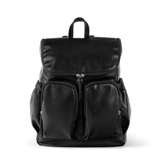 Signature Diaper Backpack - Black Vegan Leather