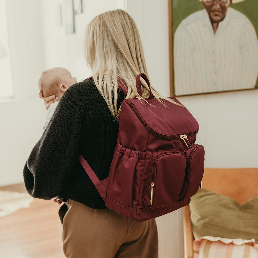 Signature Diaper Backpack - Mulberry Nylon