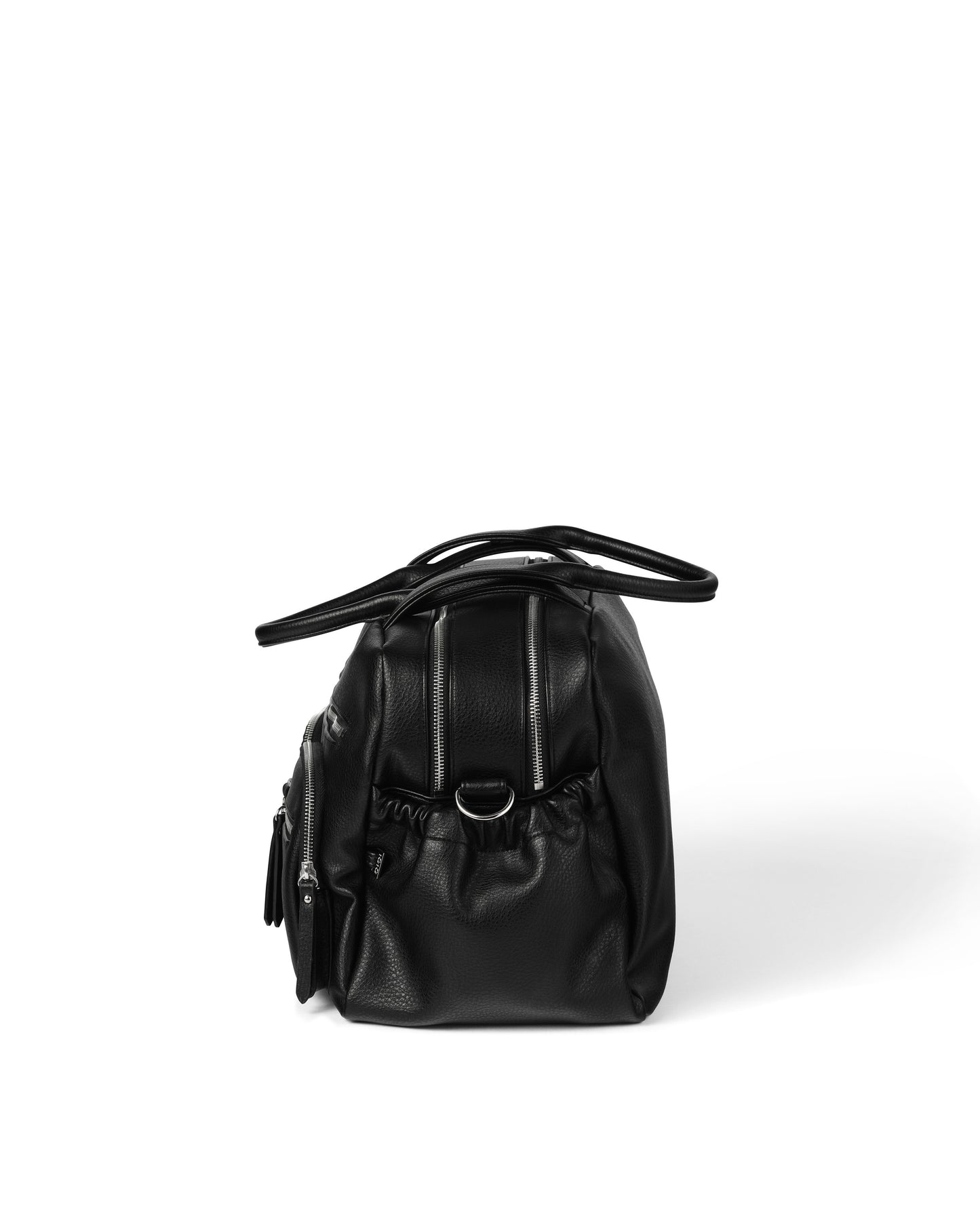 Carry All Diaper Bag - Black Dimple Vegan Leather