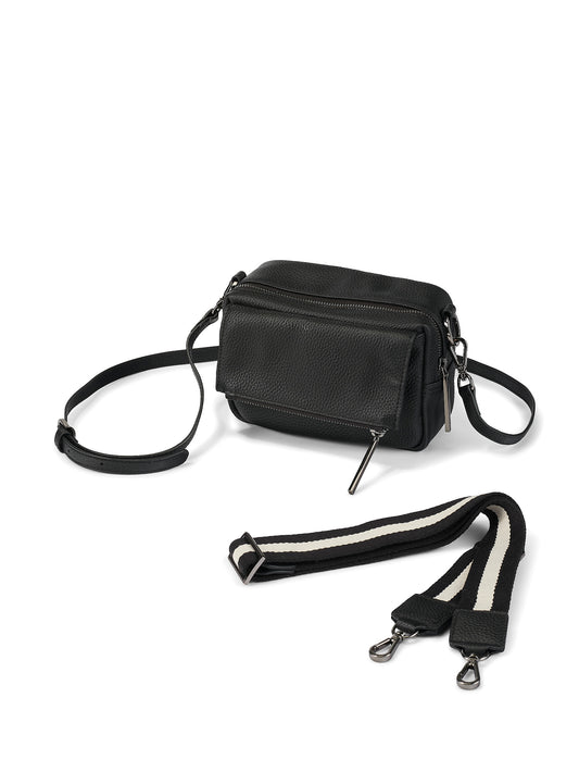 Playground Cross-Body Bag - Jet Black Genuine Leather