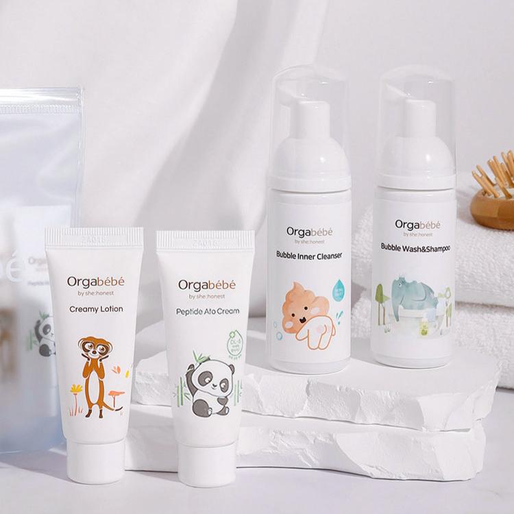 Orgabebe Travel Kit (Wash, Inner Cleanser, Peptide Ato Cream and Creamy Lotion)