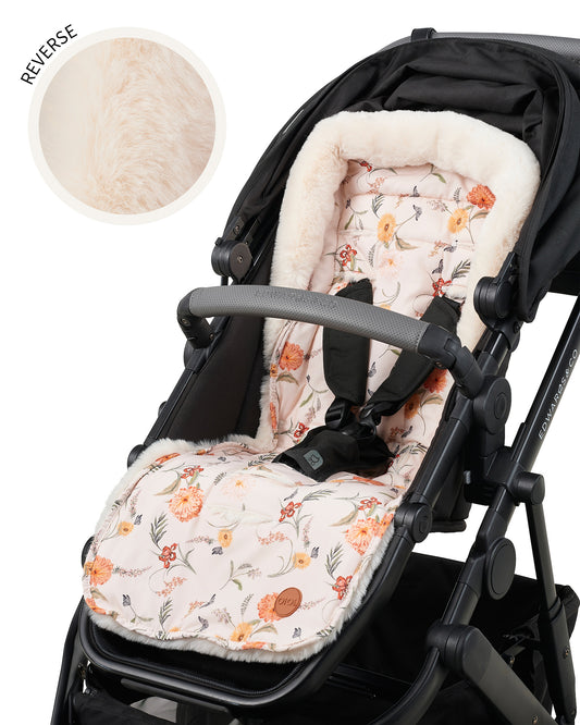 Cozy Fleece Stroller Liner - Wildflower