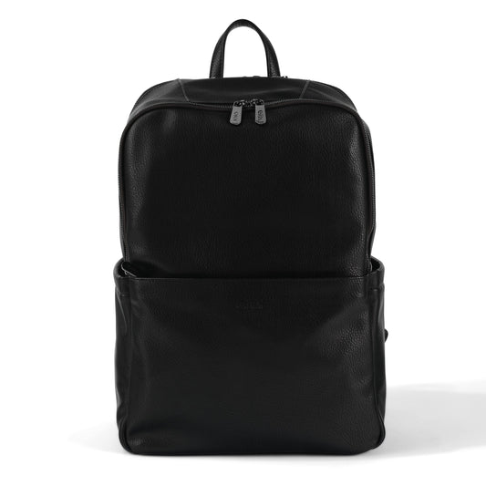 Multitasker Diaper Backpack - Black Vegan Leather