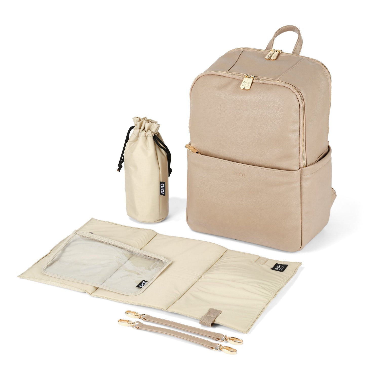 Multitasker Diaper Backpack - Oat Vegan Leather