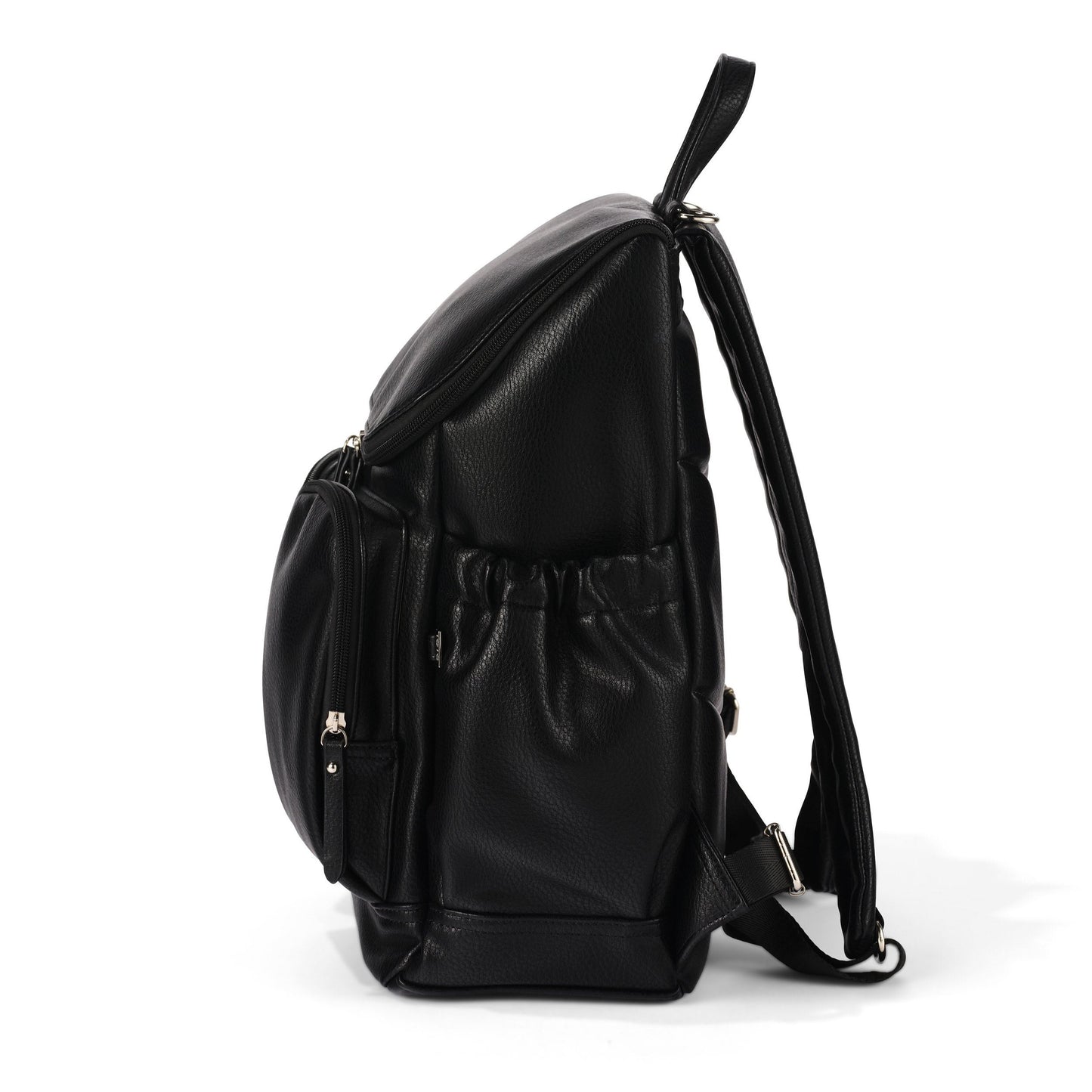 Signature Diaper Backpack - Black Dimple Vegan Leather