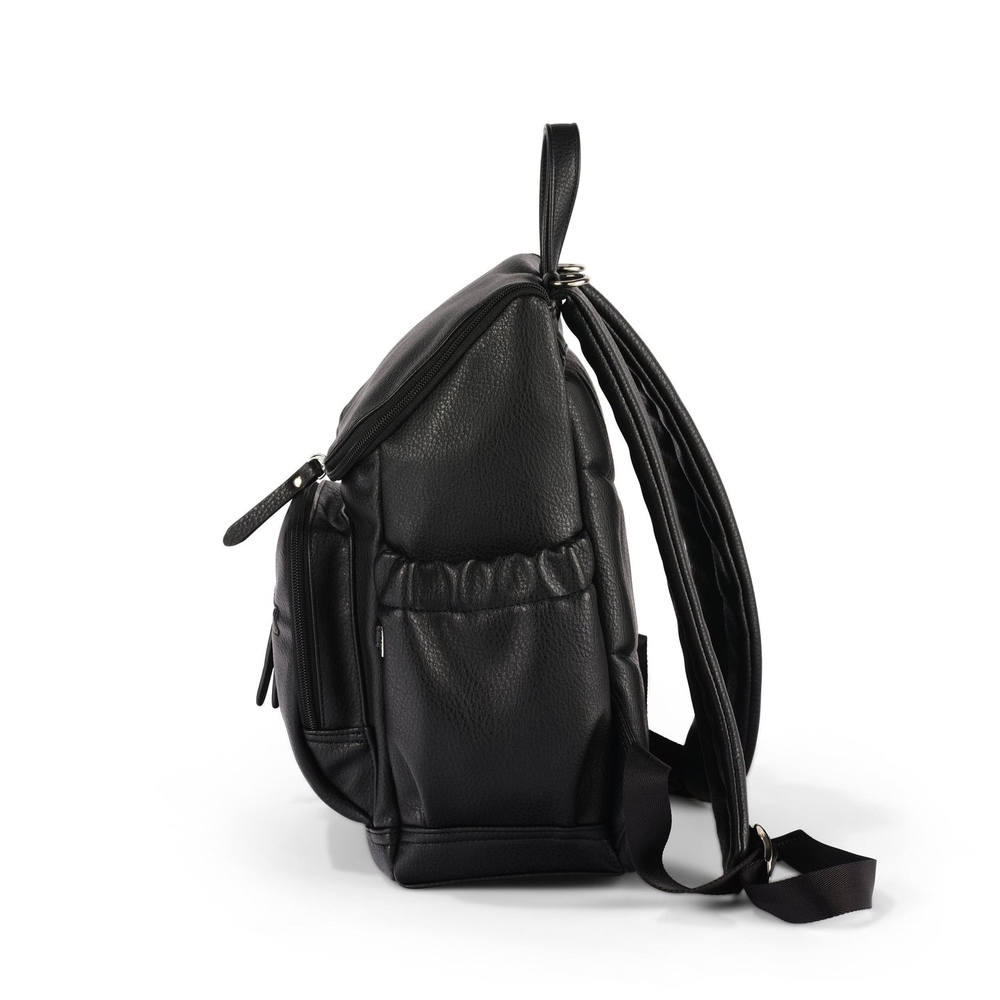 Mini Signature Backpack - Black Vegan Leather