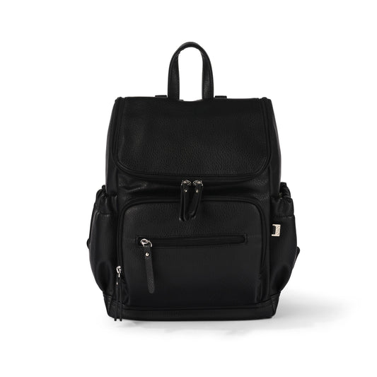 Mini Signature Backpack - Black Vegan Leather