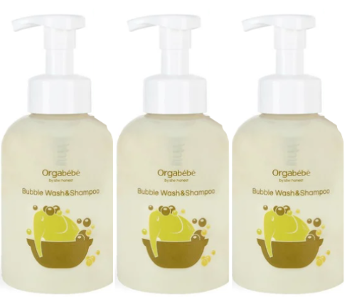 Orgabebe Bubble Wash and Shampoo 500ml